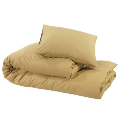 Комплект спално бельо, таупе, 200x220 см олекотен микрофибър