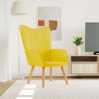 Релаксиращ стол, горчица жълто, плат