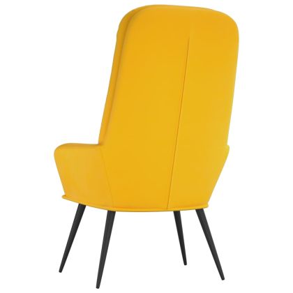 Релакс стол, горчица жълто, кадифе