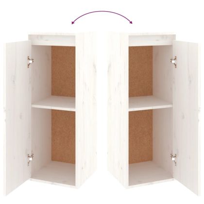 ТВ шкафове, 4 бр, бели, бор масив