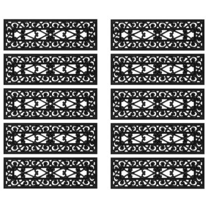 Постелки за стъпала 10 бр 25x75 см гума