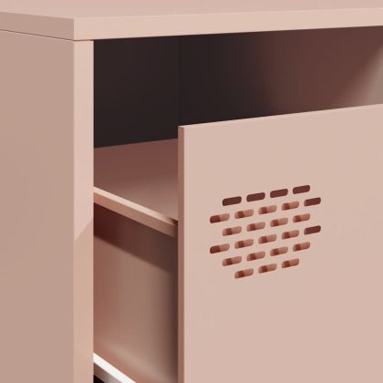 ТВ шкаф, розов, 202x39x43,5 см, студеновалцувана стомана