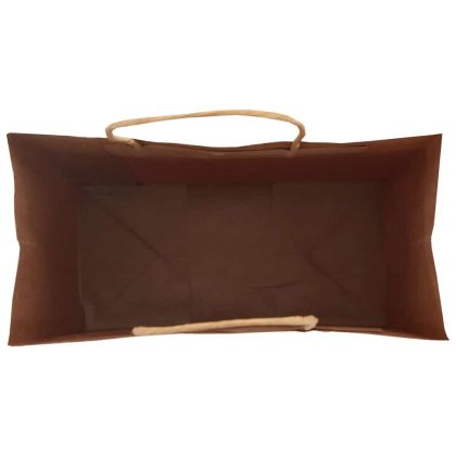 Хартиени торбички 50 бр с дръжки кафяви 21x11x36 см
