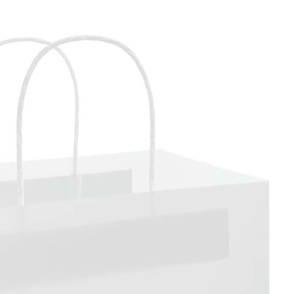 Хартиени торбички 250 бр с дръжки бели 26x17x25 см