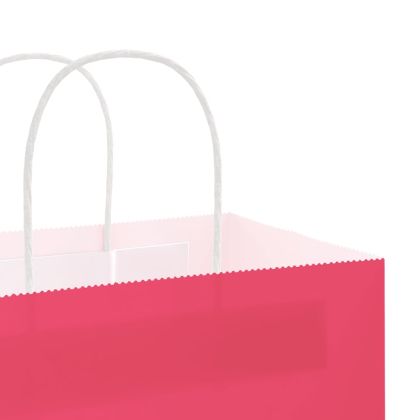 Хартиени торбички 250 бр с дръжки розови 32x17x44 см