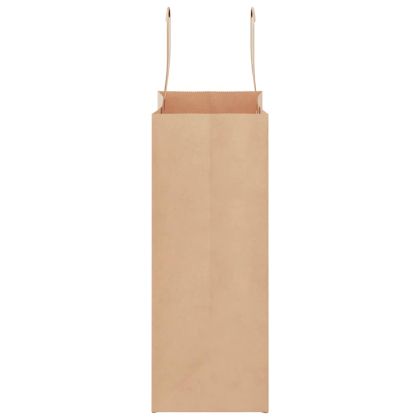 Хартиени торбички 50 бр с дръжки кафяви 21x11x28 см