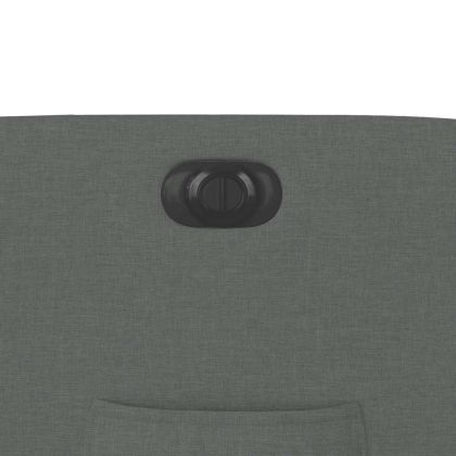 Електрически изправящ реклайнер стол, тъмносив, текстил