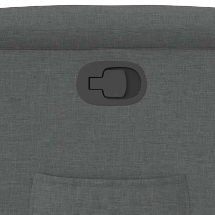 Изправящ реклайнер стол, тъмносив, текстил