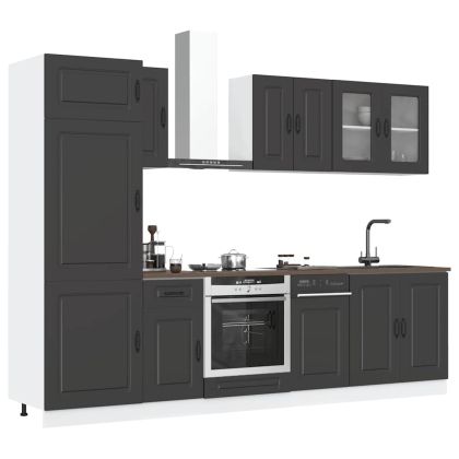 Комплект кухненски шкафове от 8 части Kalmar, инженерно дърво