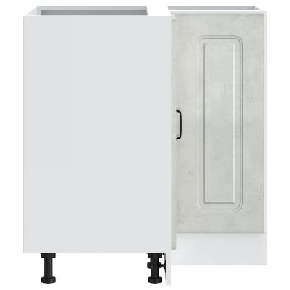 Кухненски ъглов шкаф, "Kalmar", бетонно сив, инженерно дърво