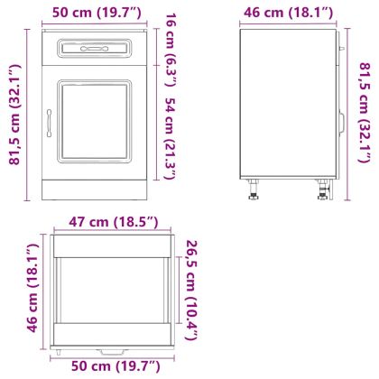 Кухненски шкаф, "Kalmar", бял, инженерно дърво