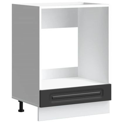 Шкаф за фурна, Kalmar, черен, инженерно дърво