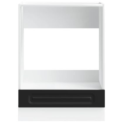 Шкаф за фурна, Kalmar, черен, инженерно дърво