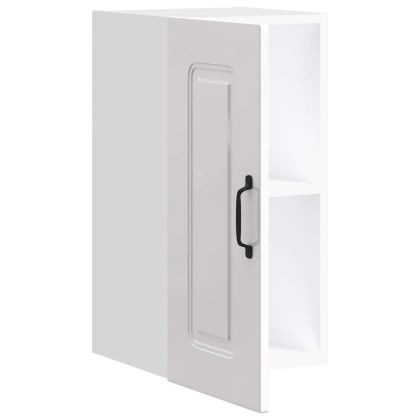 Кухненски стенен шкаф, Kalmar, бял гланц, инженерно дърво