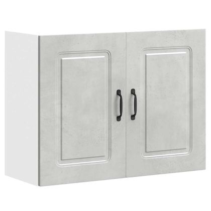 Кухненски стенен шкаф, Kalmar, бетонно сив, инженерно дърво