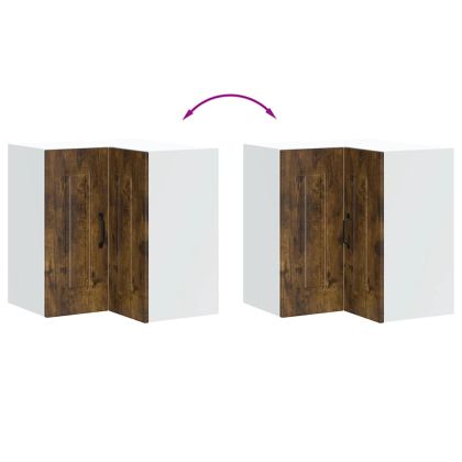 Кухненски стенен ъглов шкаф, Kalmar опушен дъб, инженерно дърво