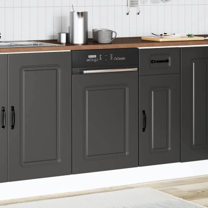 Панел за съдомиялна машина, Kalmar, черен, 45x1,5x57 см, инженерно дърво
