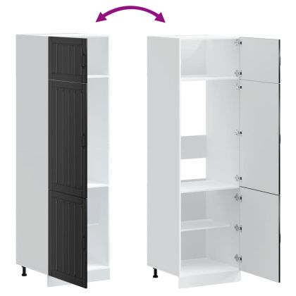 Кухненски шкаф Lucca, черен, инженерно дърво