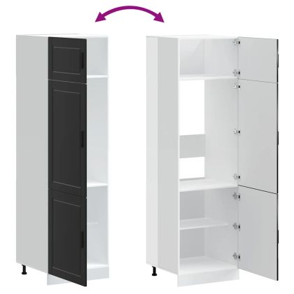 Кухненски шкаф Porto, черен, инженерно дърво