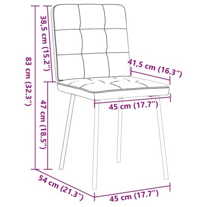 Трапезни столове, 2 бр, тъмносиви, кадифе