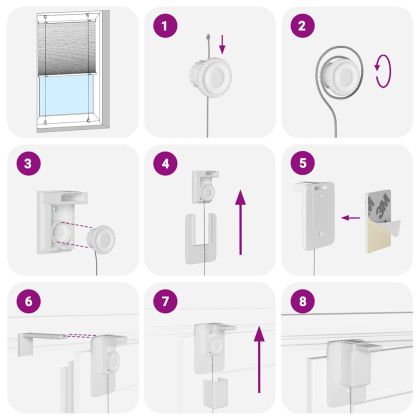 Плисирана щора Антрацит 90x100 cm Ширина на плата 89,4 cm