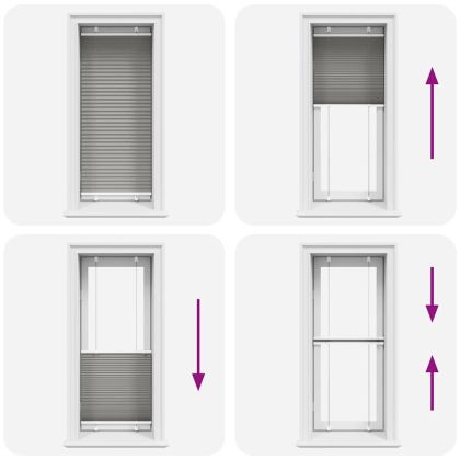 Плисирана щора Антрацит 60x100 cm Ширина на плата 59,4 cm