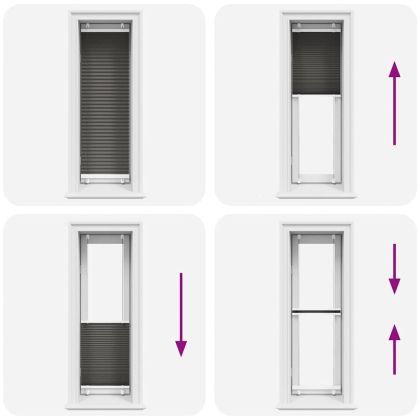 Плисирана щора черна 45x100 cm Ширина на плата 44,4 cm