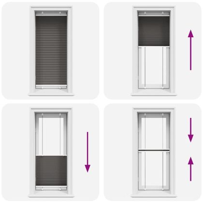 Плисирана щора черна 65x150 cm Ширина на плата 64,4 cm