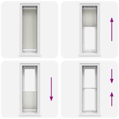 Плисирана щора Светло сиво 40x150 cm Ширина на плата 39,4 cm