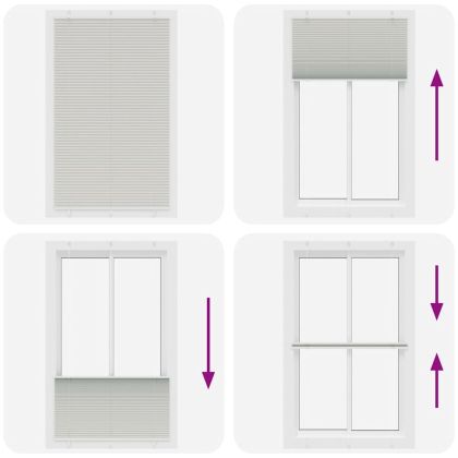 Плисирана щора Светло сиво 120x200 cm Ширина на плата 119,4 cm