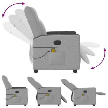 Масажен стол за лежанка Cloud Grey Fabric