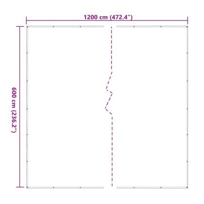 Прозрачен брезент с капси 6x12 m Полиетилен