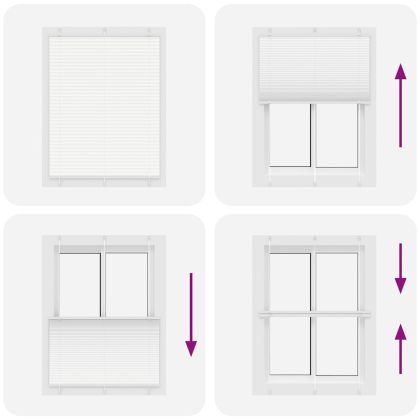 Плисирана щора Бяла 105x150 cm Ширина на плата 104,4 cm