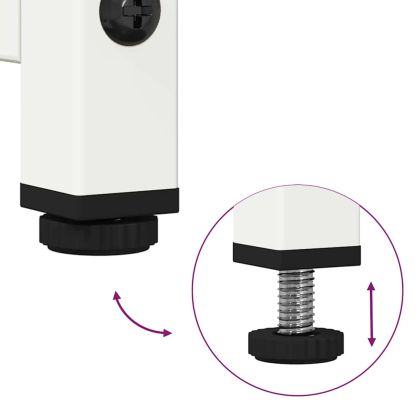 Висока дъска Бяла 68x39x123 cm Стомана