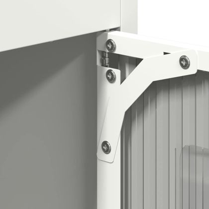 Висока дъска Бяла 68x39x123 cm Стомана