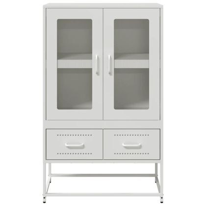 Висок шкаф, бял, 68x39x111,5 см, стомана