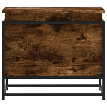 Кутия за съхранение, опушен дъб, 60x40x51,5 см, инженерно дърво