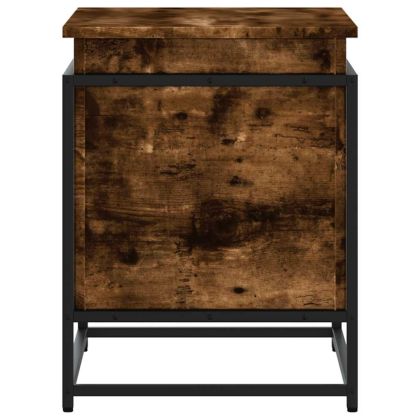 Кутия за съхранение, опушен дъб, 60x40x51,5 см, инженерно дърво