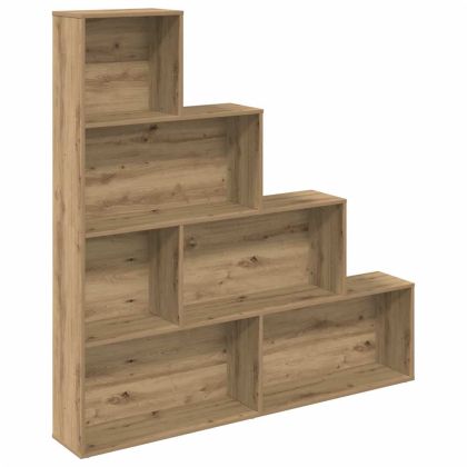 Библиотека, дъб артизан, 157x24x160 см, инженерно дърво