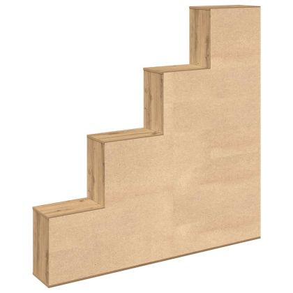 Библиотека, дъб артизан, 157x24x160 см, инженерно дърво