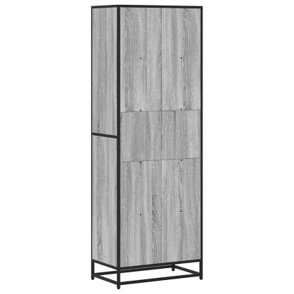 Библиотека, сив сонома, 60x35x170,5 см, инженерно дърво