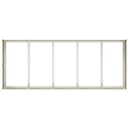 Кашпа, бяла, 200x80x40 см, стомана