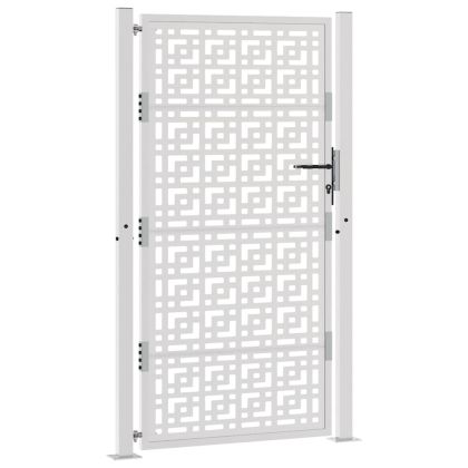 Градинска порта 100x175 см, устойчива на атмосферни влияния стомана, дизайн с кръст