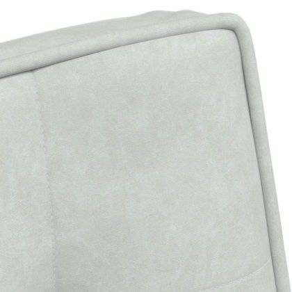 Релакс стол с табуретка, светлосива, кадифе