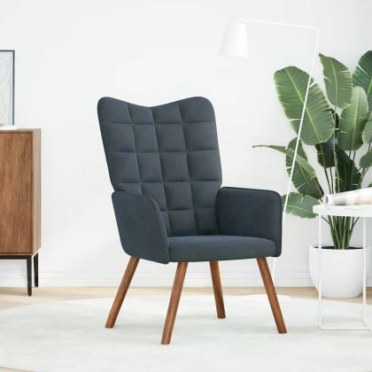 Релакс стол, тъмносив, кадифе