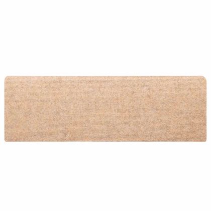 Изтривалки за стълби, самозалепващи се, 30 бр., 65x21x4 см, светлокафяви, с правоъгълен ръб