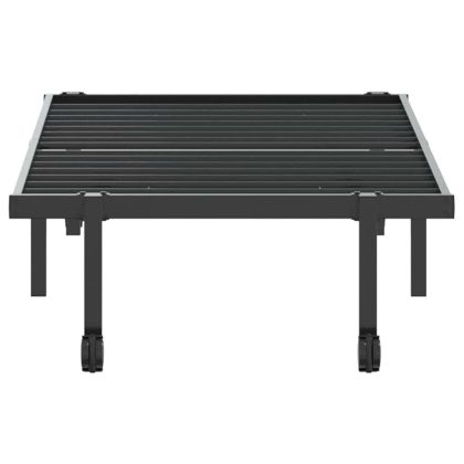 Рамка за легло без матрак Сгъваема черна 80x200 cm Стомана