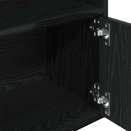 Библиотека, Черен дъб, 31x24x127 см, инженерно дърво