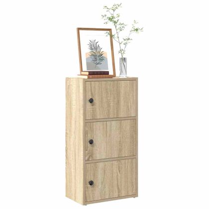Библиотека, сонома дъб, 40x24x77 см, инженерно дърво