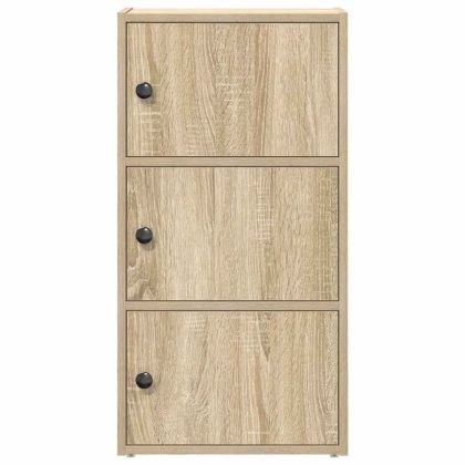 Библиотека, сонома дъб, 40x24x77 см, инженерно дърво